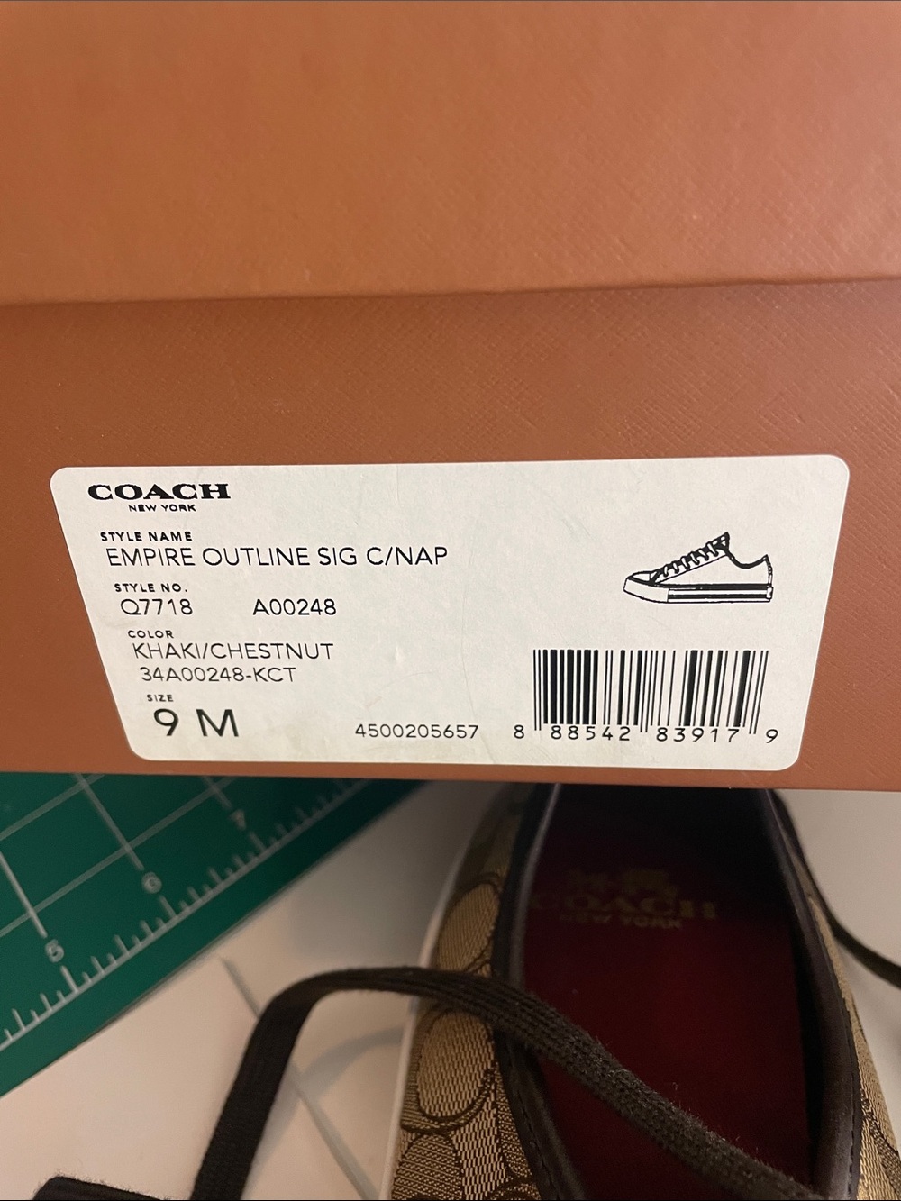 COACH Signature Outline Canvas Empire Low-Top Sneakers (Designer) New In Box! - Picture 6 of 9